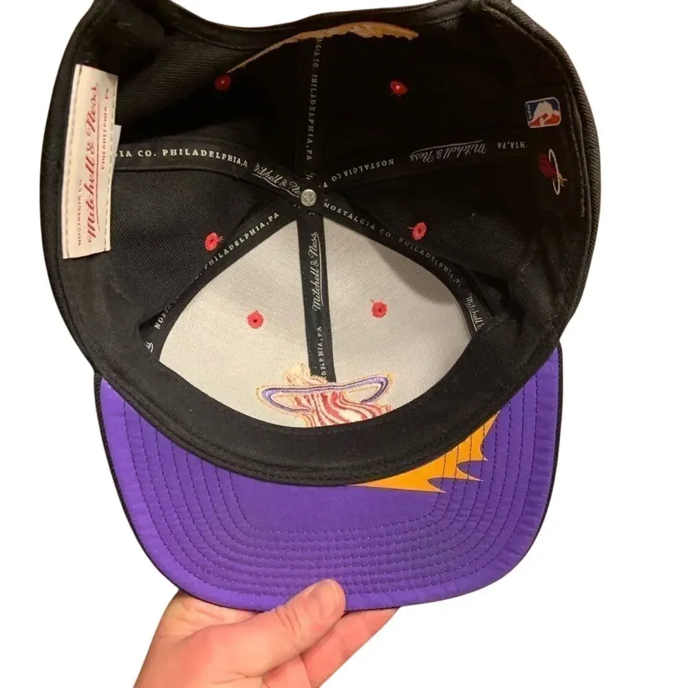 Miami heat basketball NBA snapback Mitchell & Ness highlighter pop hat! Like new